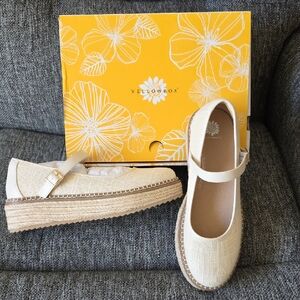 Yellow Box Cream Espadrille Flats